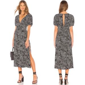 Free People Looking For Love Black Midi Dress 6